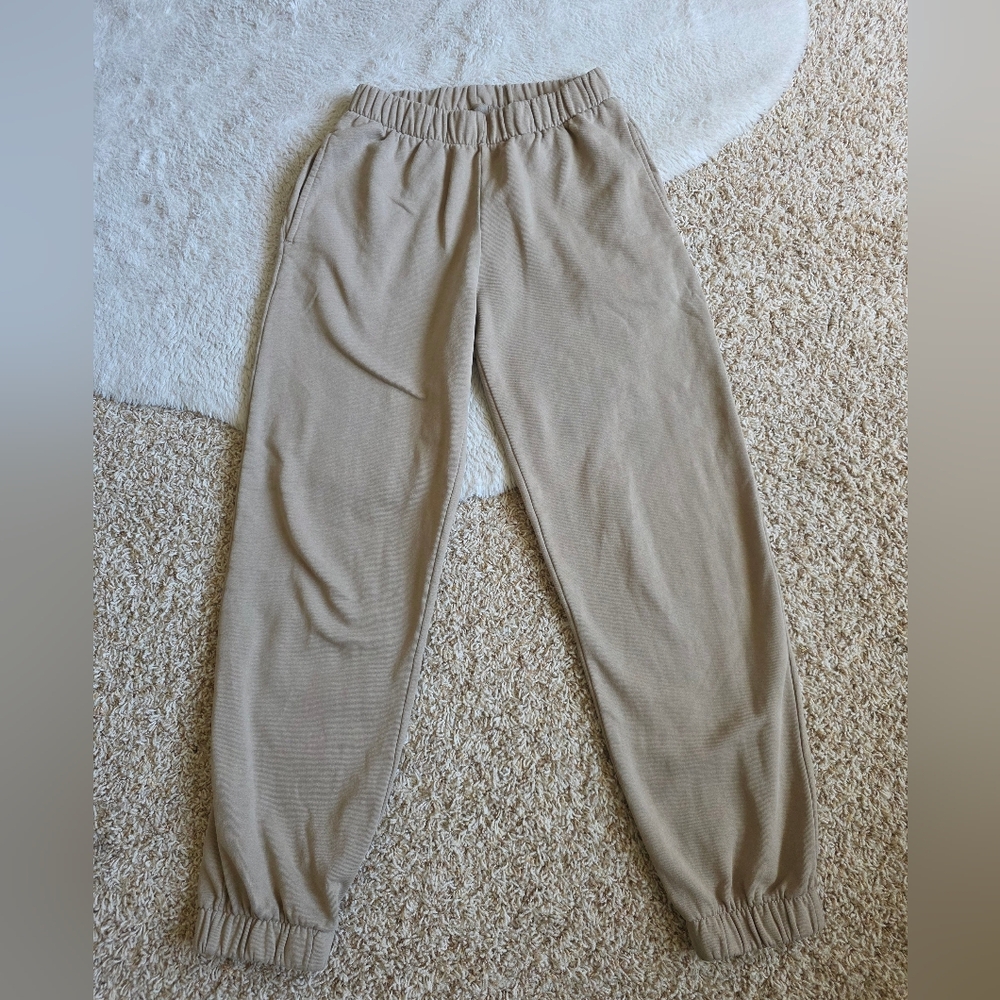 john galt tan colored sweatpants